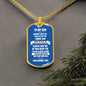 To My Son | Gift For Son | Dog Tag