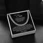To My Son | Gift For Son | Cuban Link Chain | Love Mom