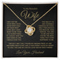 To My Beautiful Wife | Love Your Husband | Love Knot Necklace BG