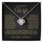 To My Beautiful Wife | Love Your Husband | Love Knot Necklace BG