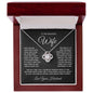 To My Beautiful Wife | Love Your Husband | Love Knot Necklace BW