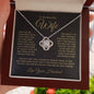 To My Beautiful Wife | Love Your Husband | Love Knot Necklace BG