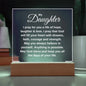 A Prayer For My Daughter | Square Acrylic Plaque LED Light