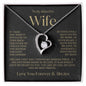 To My Beautiful Wife | Love You Forever And Always | Forever Love Necklace BG