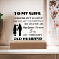 Gift For Wife | Square Acrylic Plaque | LED Light Up Base