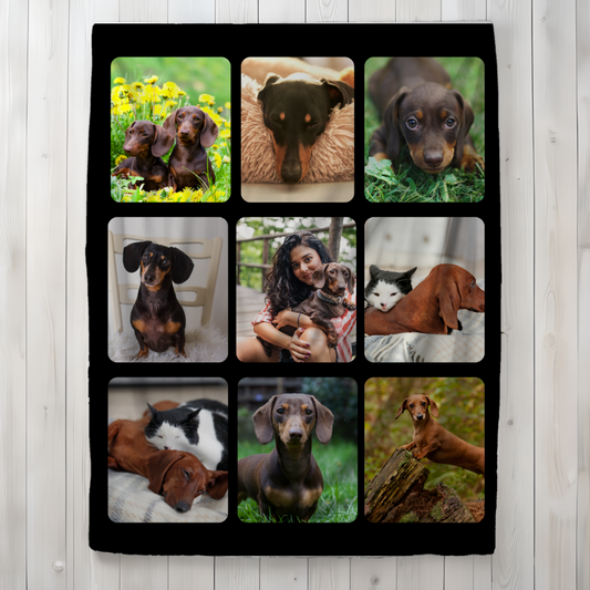 Photo Blanket | 8 Photo Collage Blanket |Photo Upload Blanket | Personalized Blanket