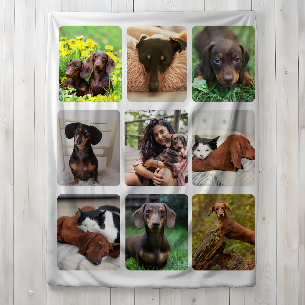 Photo Blanket | 8 Photo Collage Blanket |Photo Upload Blanket | Personalized Blanket