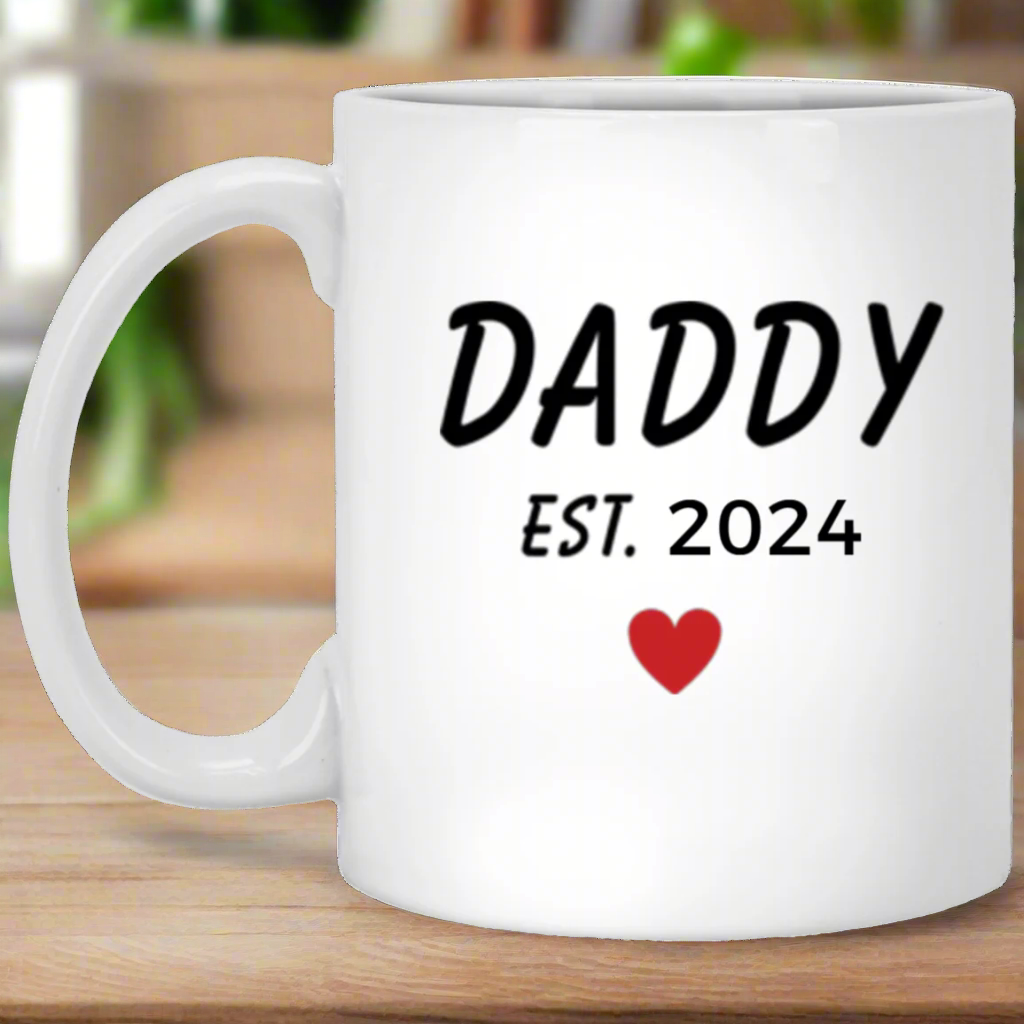 Daddy | Father's |11oz White Mug | Printed On Both Sides | Customize Date