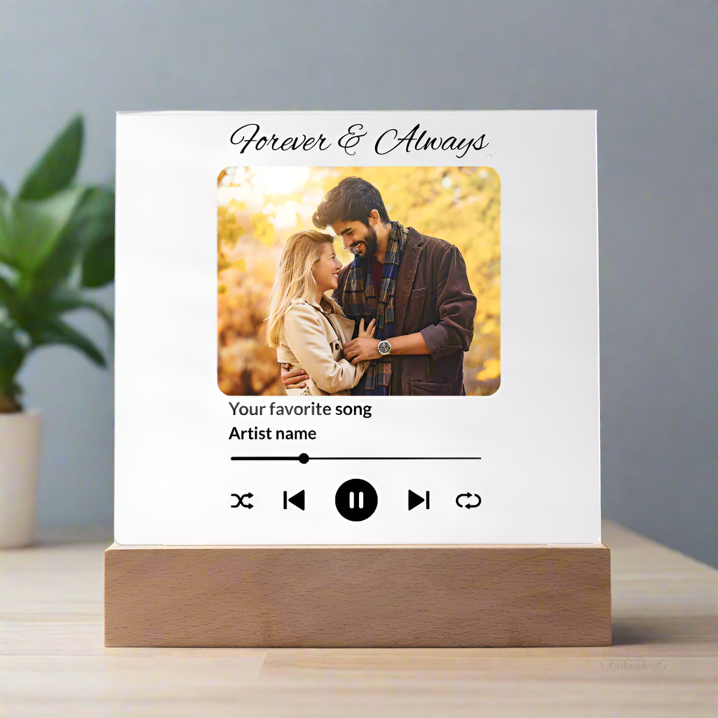 Customize Photo And Text | Acrylic Square Plaque