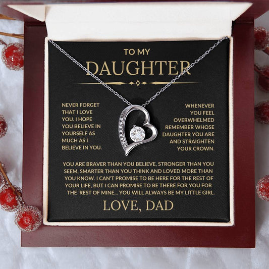 To My Daughter | Gift For Daughter | Forever Love Necklace
