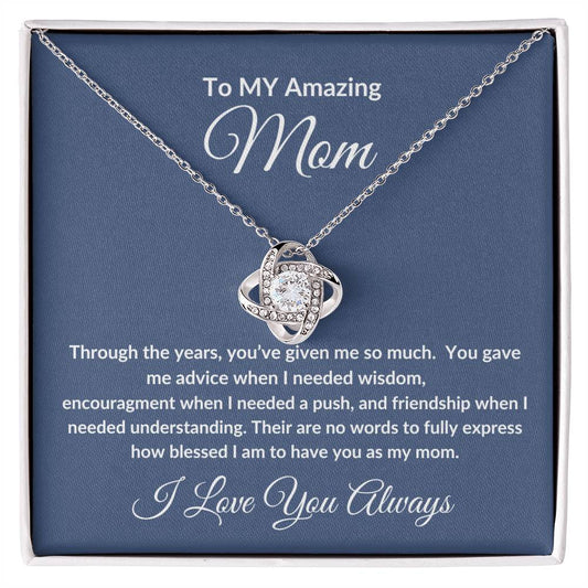 To My Amazing Mom | Love Knot Neckless | Mother's Day