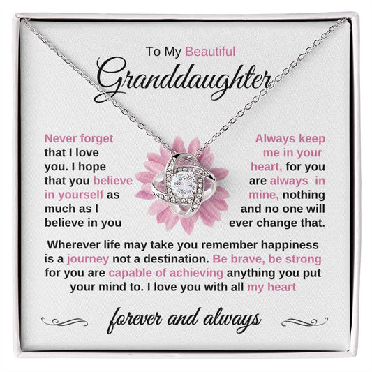 To My Beautiful Grandaughter | Love Knot Necklace