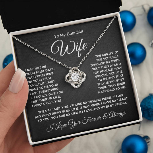 To My Beautiful Wife | Love Knot Necklace