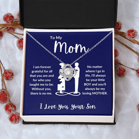 To My Mom | Gift For Mom | Love Knot Necklace |  Love Your Son