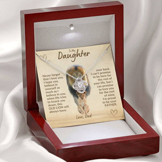 To My Daughter | Gift For Daughter | This Old Lion | Love Knot Necklace