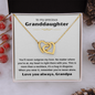 Interlocking Hearts Necklace | Gift For Granddaughter |  Heartfelt Message Card |