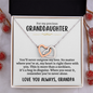 "You'll never out grow my love" | Interlocking Hearts Necklace | Gift For Granddaughter |  Heartfelt Message Card |