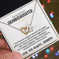 "You'll never out grow my love" | Interlocking Hearts Necklace | Gift For Granddaughter |  Heartfelt Message Card |