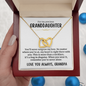 "You'll never out grow my love" | Interlocking Hearts Necklace | Gift For Granddaughter |  Heartfelt Message Card |