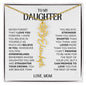 To My Daughter | Name Necklace | Birth Flower | Gift For Daughter | Love Mom