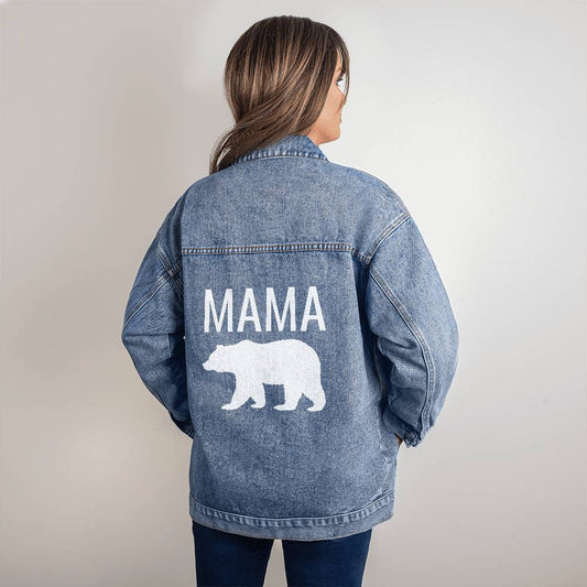 Mama Bear | Oversized Women's Denim Jacket