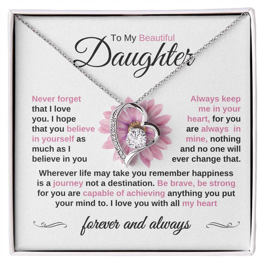 To My Beautiful Daughter| Forever Love Necklace