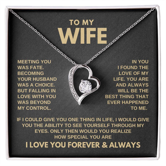 To My Wife | Gift For Wife | Forever Love Necklace | Forever & Always