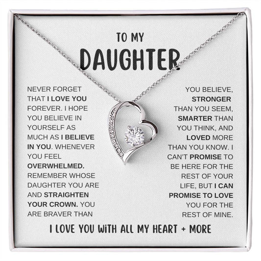 To My Daughter | Gift For Daughter | Forever Love Necklace |