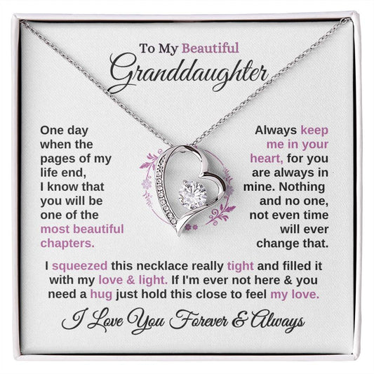 To My Beautiful Granddaughter | Forever Love Necklace