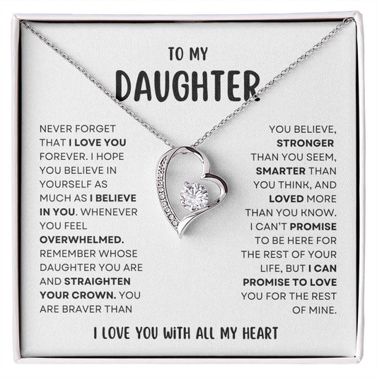 To My Daughter | Gift For Daughter | Forever Love Necklace | Encouragement