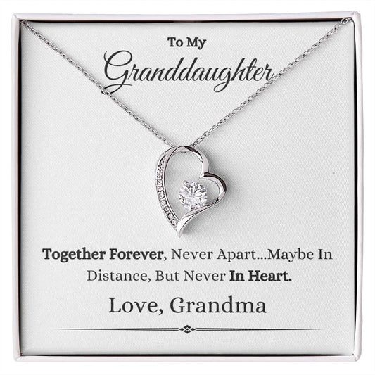 To My Granddaughter | Love Grandma | Forever Love Necklace