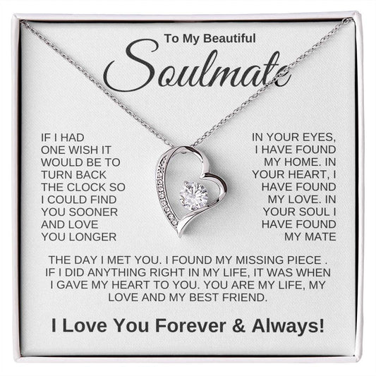 To My Beautiful Soulmate | Forever Love Necklace