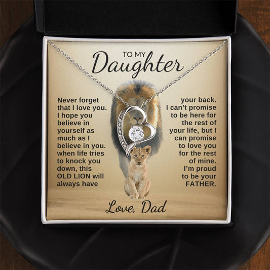 To My Daughter | Gift For Daughter | This Old Lion | Forever Love Necklace