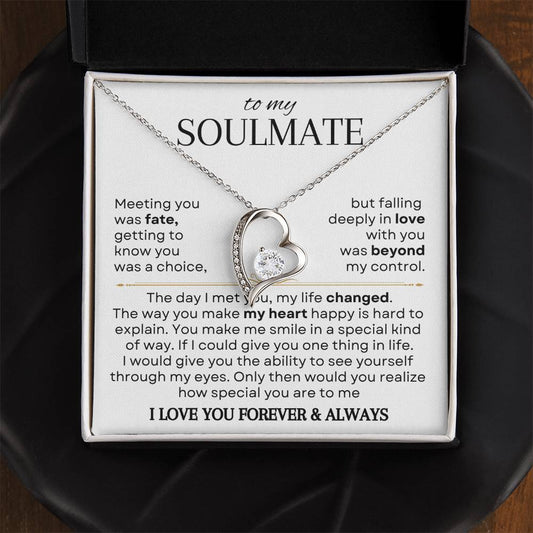 To My Soulmate | Gift For Wife | Forever Love Necklace