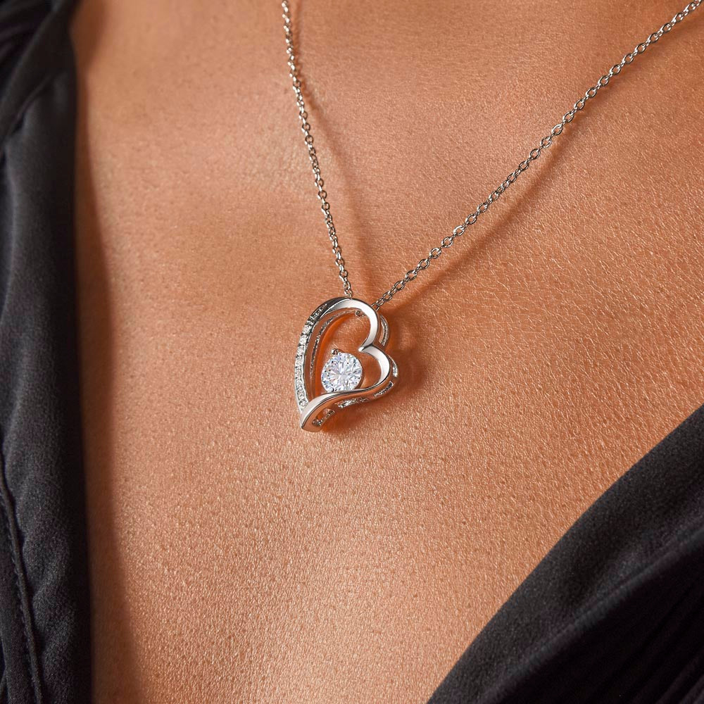 To My Wife | Forever Love Necklace | "You Have My Heart" | Beautiful Rotating Rose Gift Box