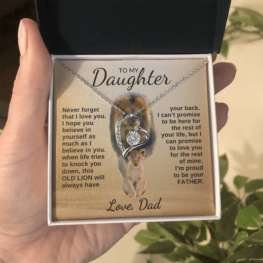 To My Daughter | Gift For Daughter | This Old Lion | Forever Love Necklace