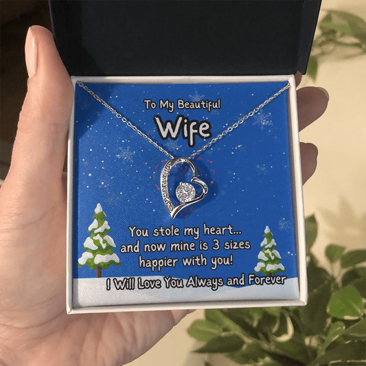 To My Beautiful Wife | Forever Love Necklace | You Stole My Heart | Christmas Gift
