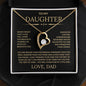 To My Daughter | Gift For Daughter | Forever Love Necklace