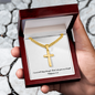 Personalized Cross Necklace | With Cuban Link Chain | WB | Message Card | I Can Do All Things |