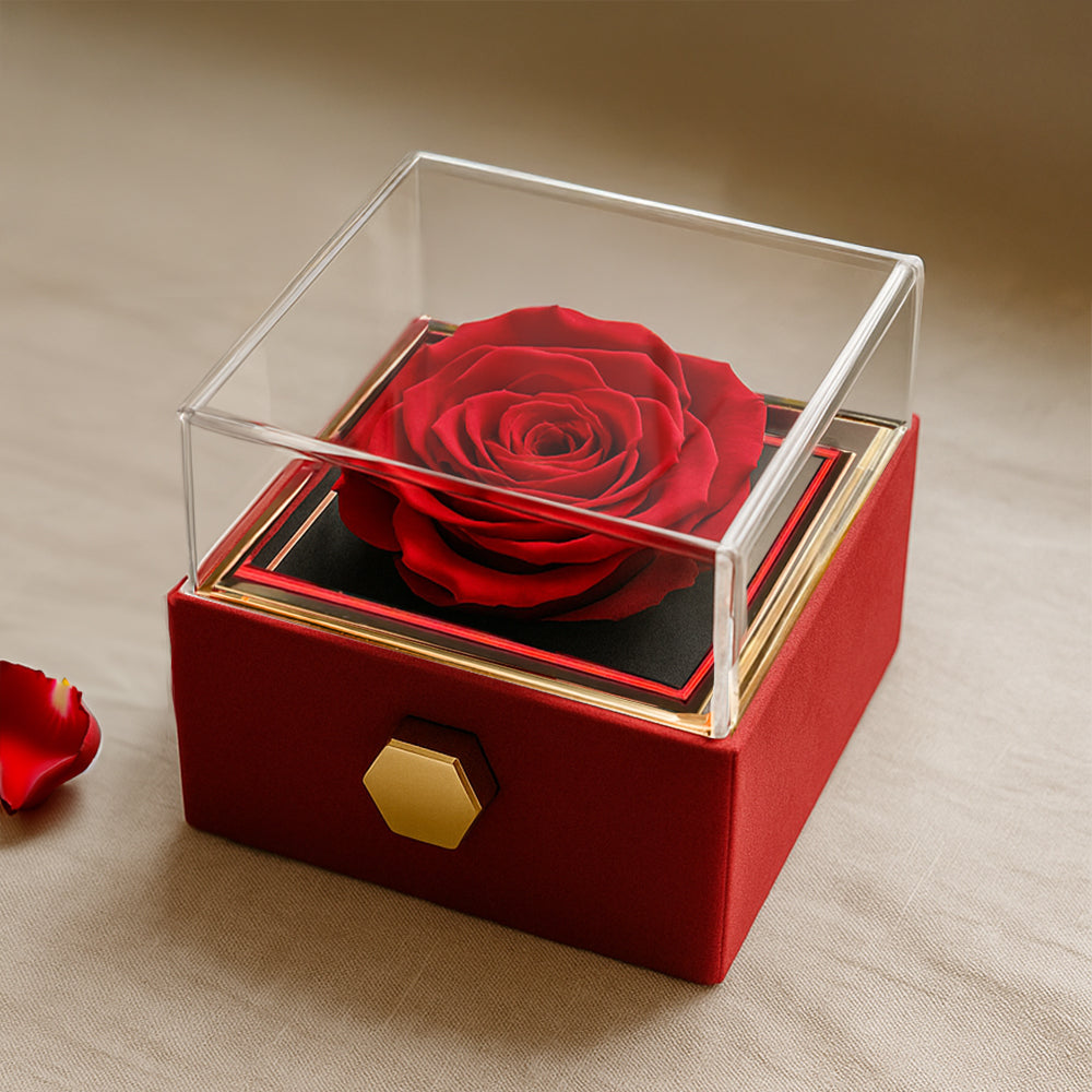 To My Wife | Forever Love Necklace | "You Have My Heart" | Beautiful Rotating Rose Gift Box