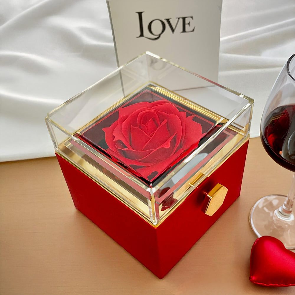 To My Wife | Forever Love Necklace | "You Have My Heart" | Beautiful Rotating Rose Gift Box