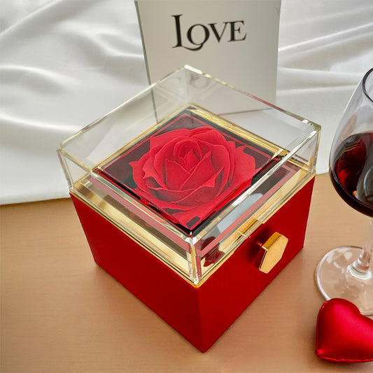 To My Wife | Forever Love Necklace | "You Have My Heart" | Beautiful Rotating Rose Gift Box