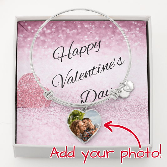 Valentine's Gift | Photo Upload | Heart Bangle