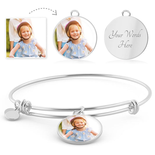 Circle Bangle | Photo Upload | Mother's Day Gift | Keepsake