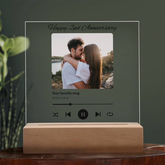 Customize Photo And Text | Acrylic Square Plaque