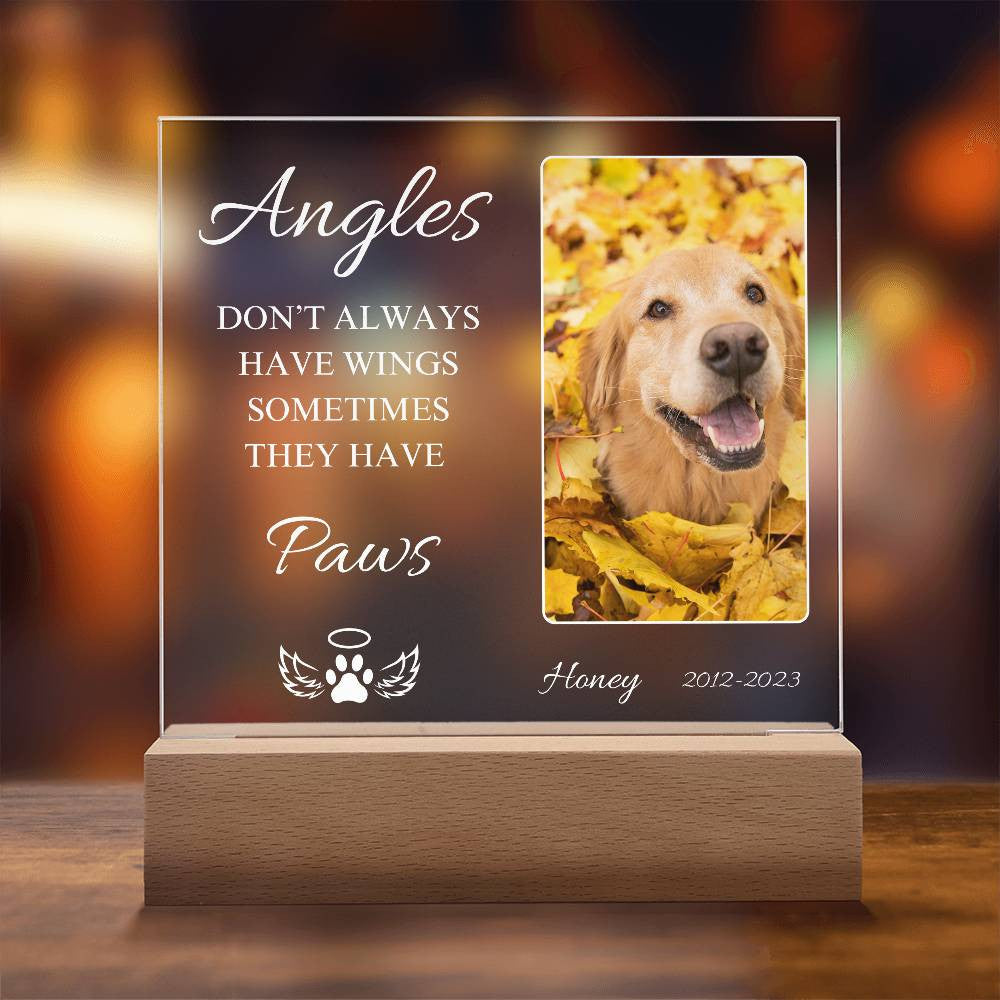 Pet Memorial | Light Up Square Acrylic Plaque