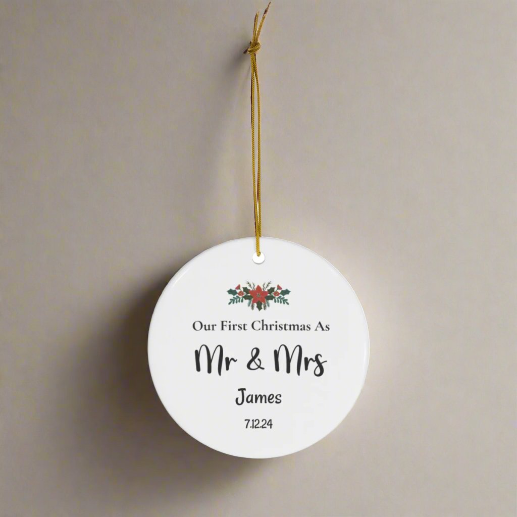 Frist Christmas |Personalized Mr & Mrs | Christmas Ornament