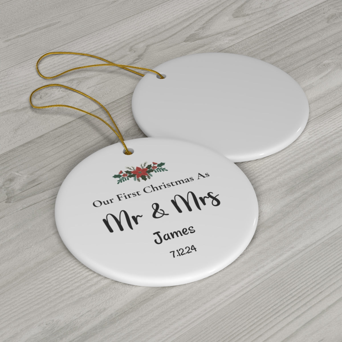 Frist Christmas |Personalized Mr & Mrs | Christmas Ornament