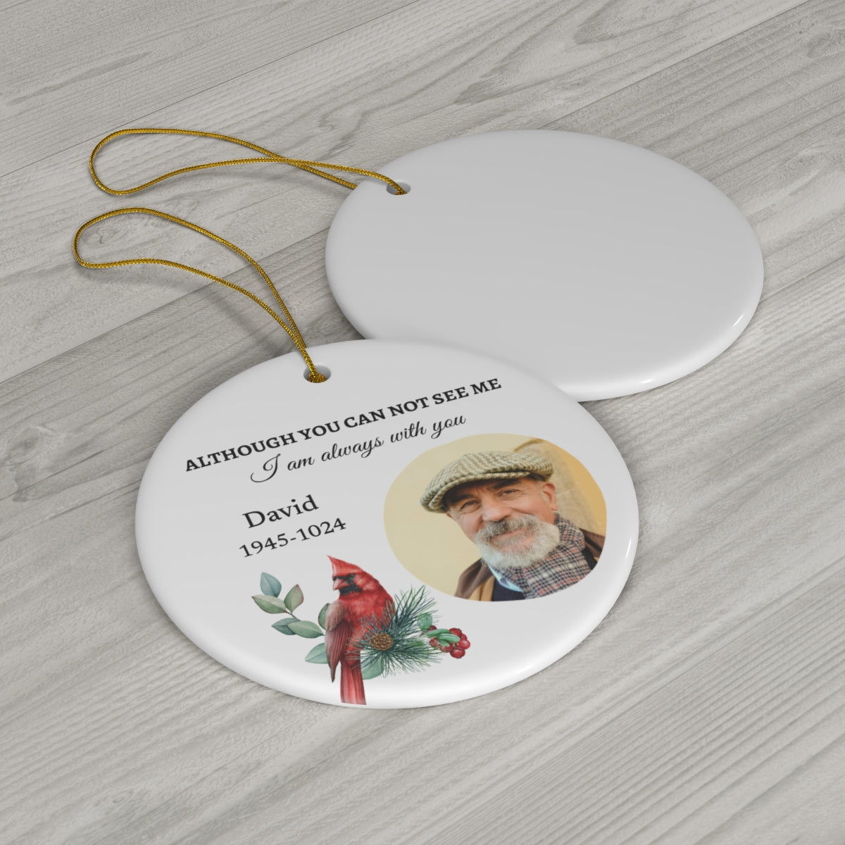 Personalized Memorial Ceramic Ornament