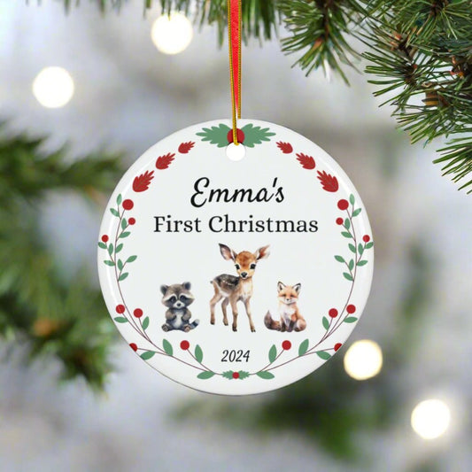 Personalized | Baby First Christmas |Ceramic Ornament